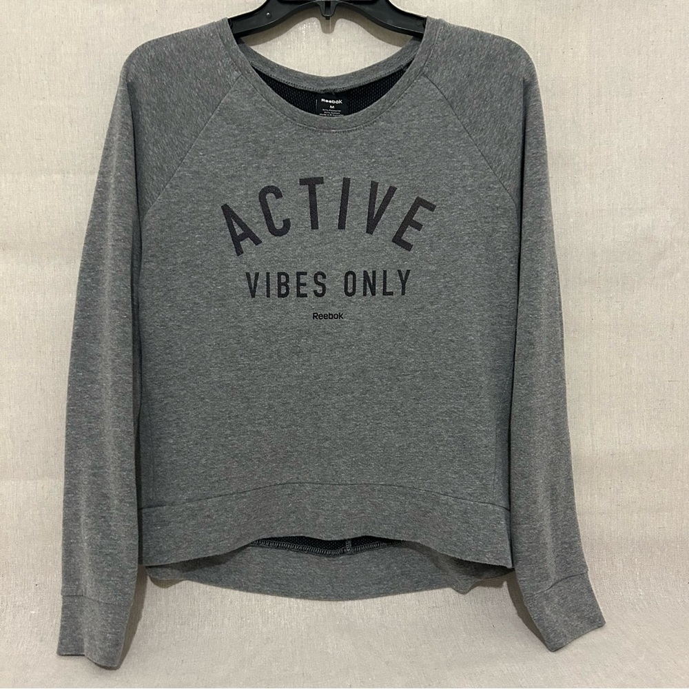 Reebok Gray Boxy Long Sleeve Sweatshirt